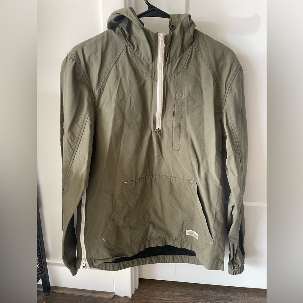 CPO Provisions Army Green Quarter Zip Windbreaker/Rain jacket - Size Small